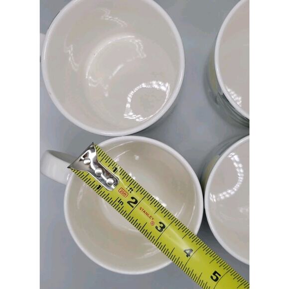 Pottery Barn Lot of 4 Coffee Mugs Rebecca Atwood Lemon Stoneware Cups - Picture 5 of 5